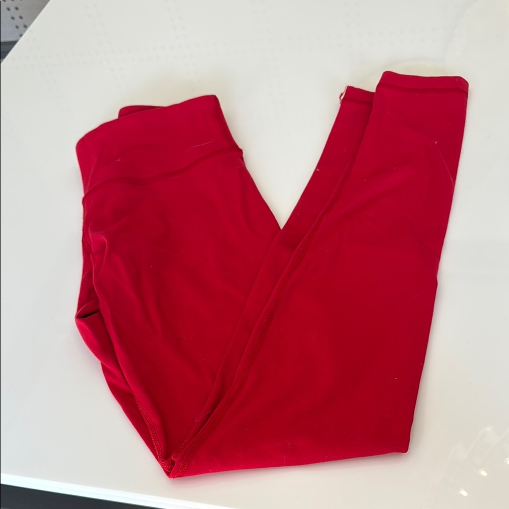 Red lululemon Leggings